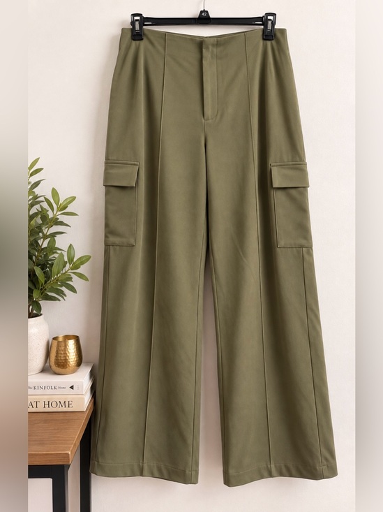 Veiled Pants - NWT Veiled Rumer Wide Leg Cargo Pants Olive Utility High Rise XL